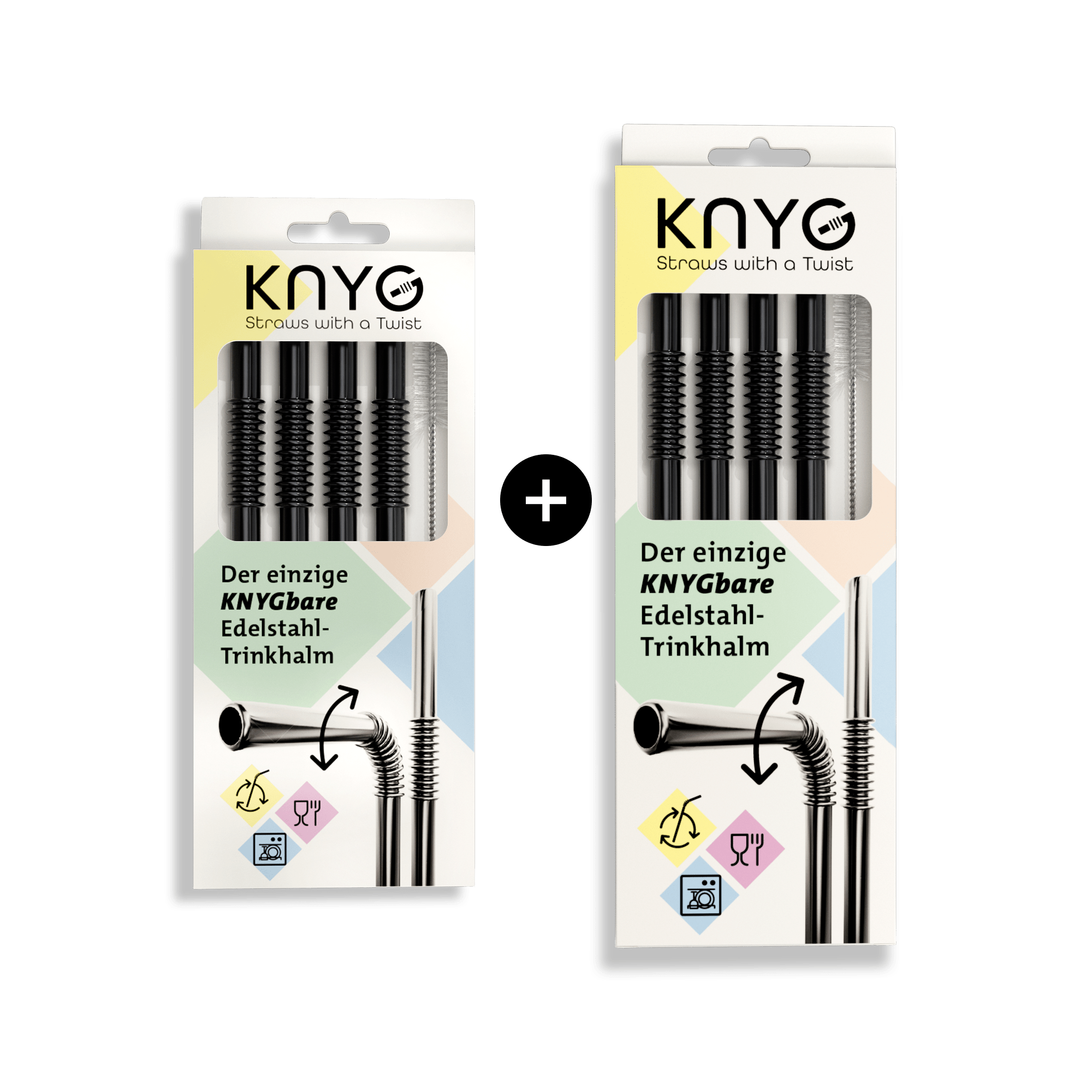 8er Set "All drinks long" - 16cm & 22cm - KNYG - Straws with a Twist