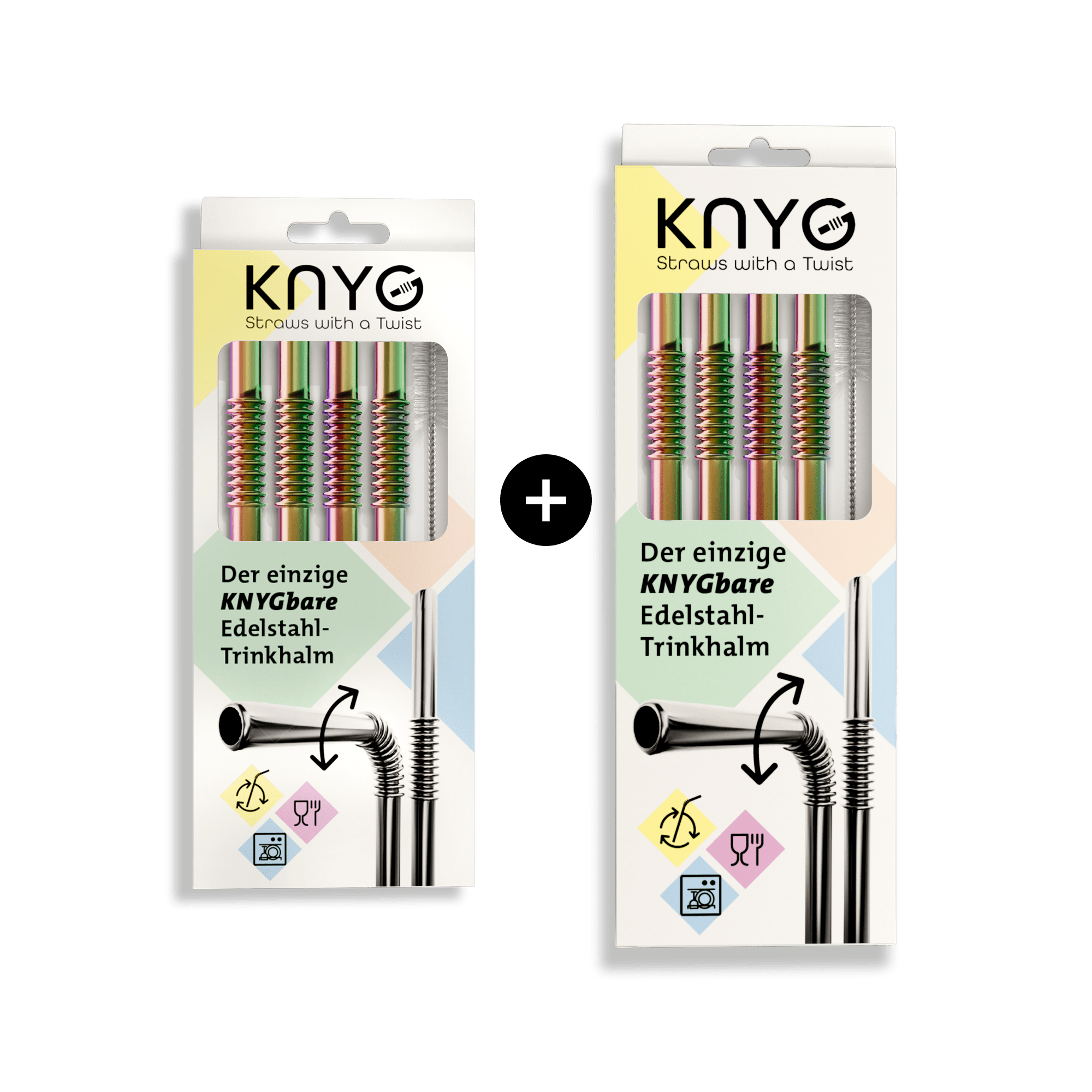 8er Set "All drinks long" - 16cm & 22cm - KNYG - Straws with a Twist