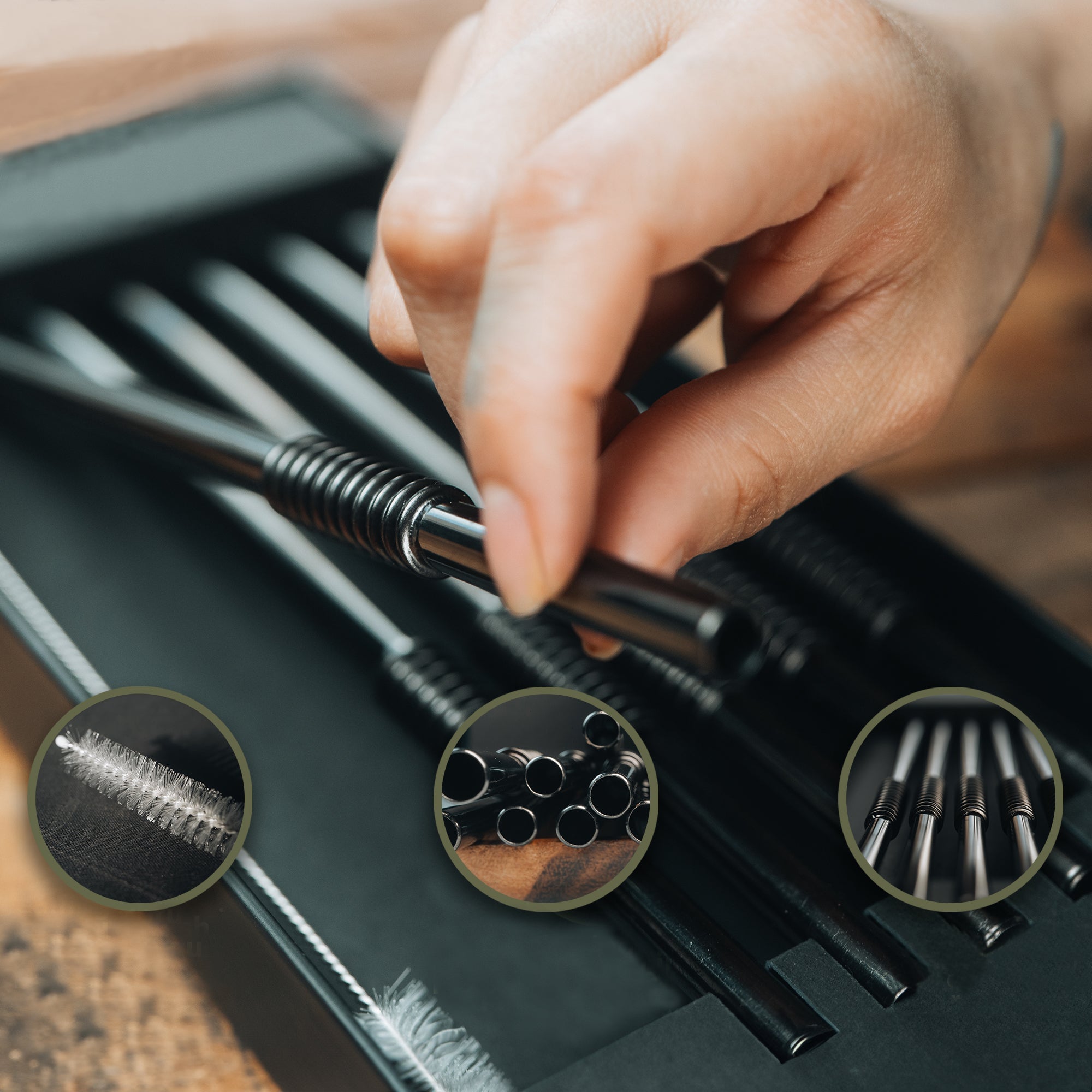 Geschenkset KNYGbare Trinkhalme mit persönlicher Gravur - 22cm - KNYG - Straws with a Twist