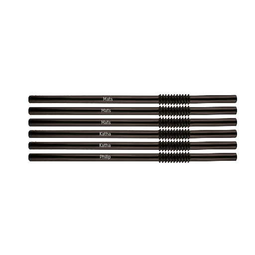 Geschenkset KNYGbare Trinkhalme mit persönlicher Gravur - 22cm - KNYG - Straws with a Twist