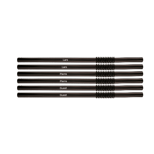 Geschenkset KNYGbare Trinkhalme mit persönlicher Gravur - 22cm - KNYG - Straws with a Twist