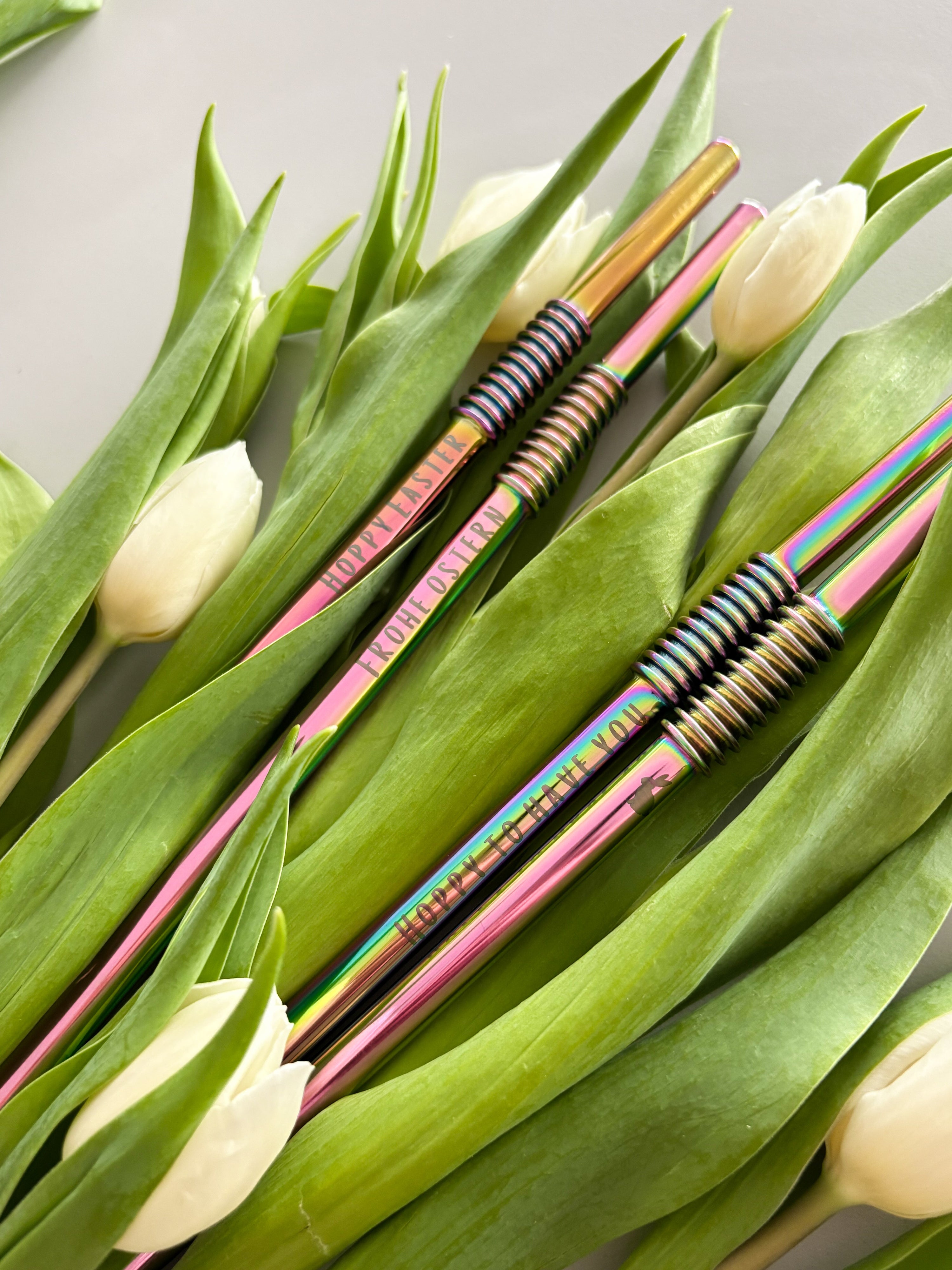 Osteredition - 4er Set KNYGbare Trinkhalme 22cm - KNYG - Straws with a Twist