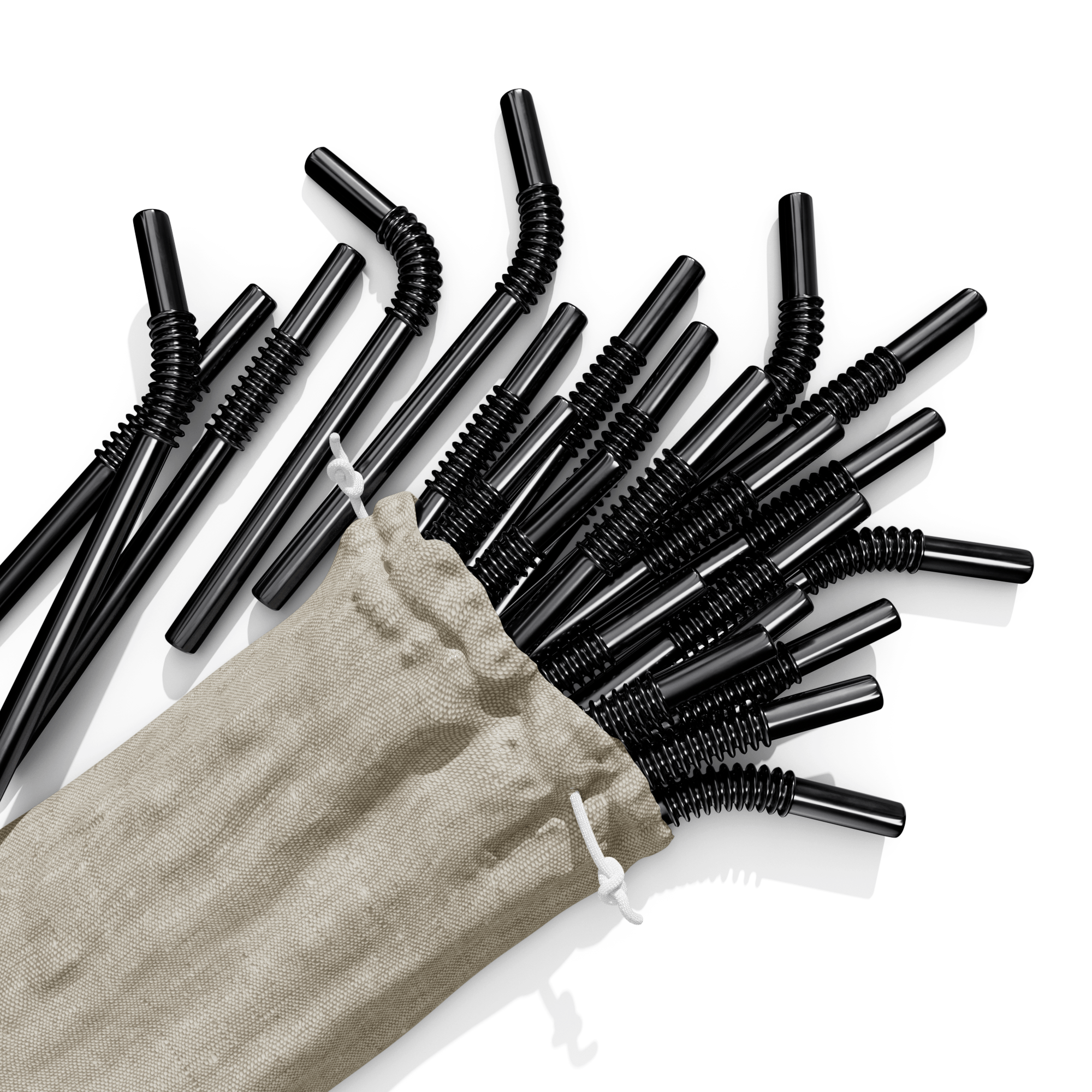 Party Set 16cm - 25 KNYGbare Trinkhalme - KNYG - Straws with a Twist