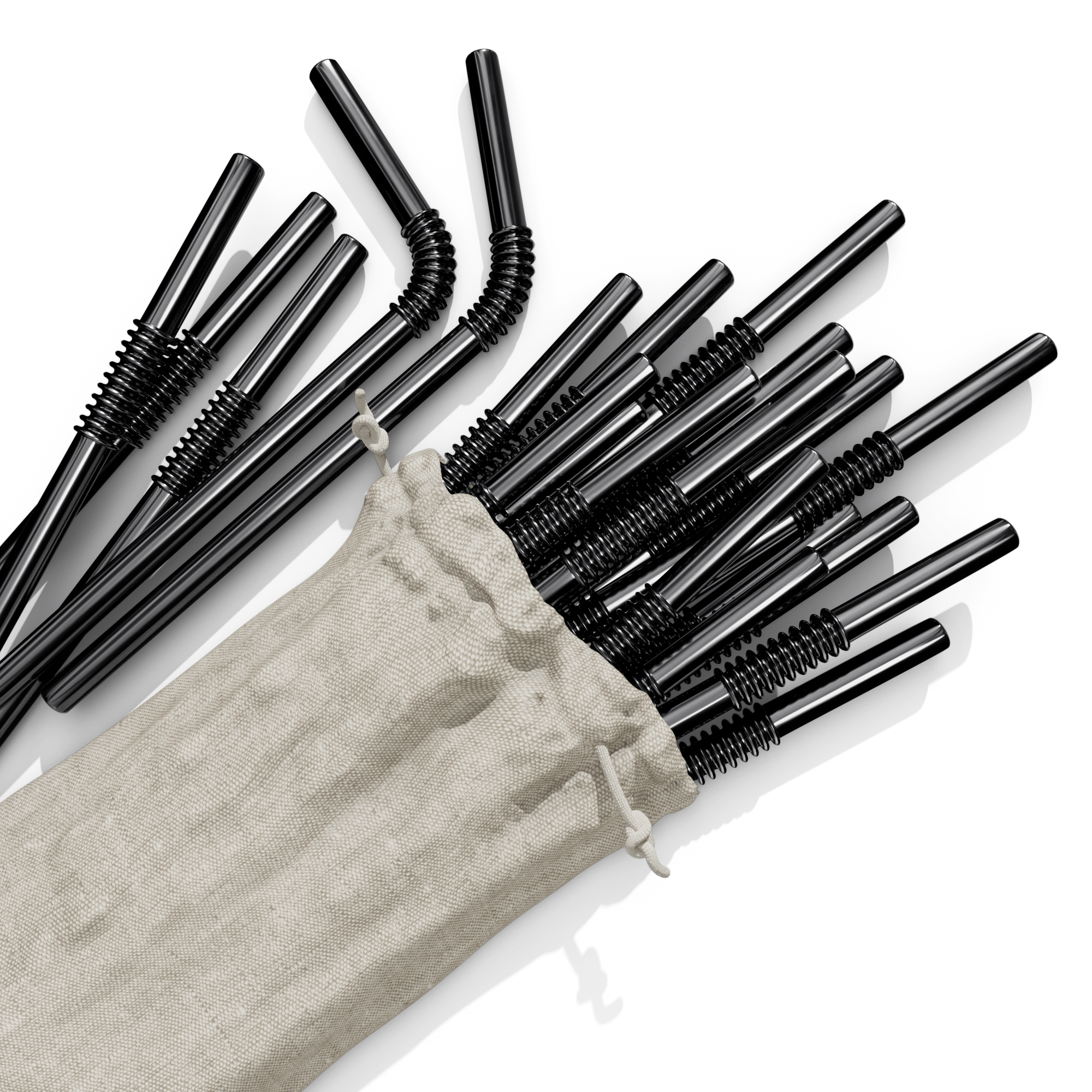 Party Set 22cm - 25 KNYGbare Trinkhalme - KNYG - Straws with a Twist