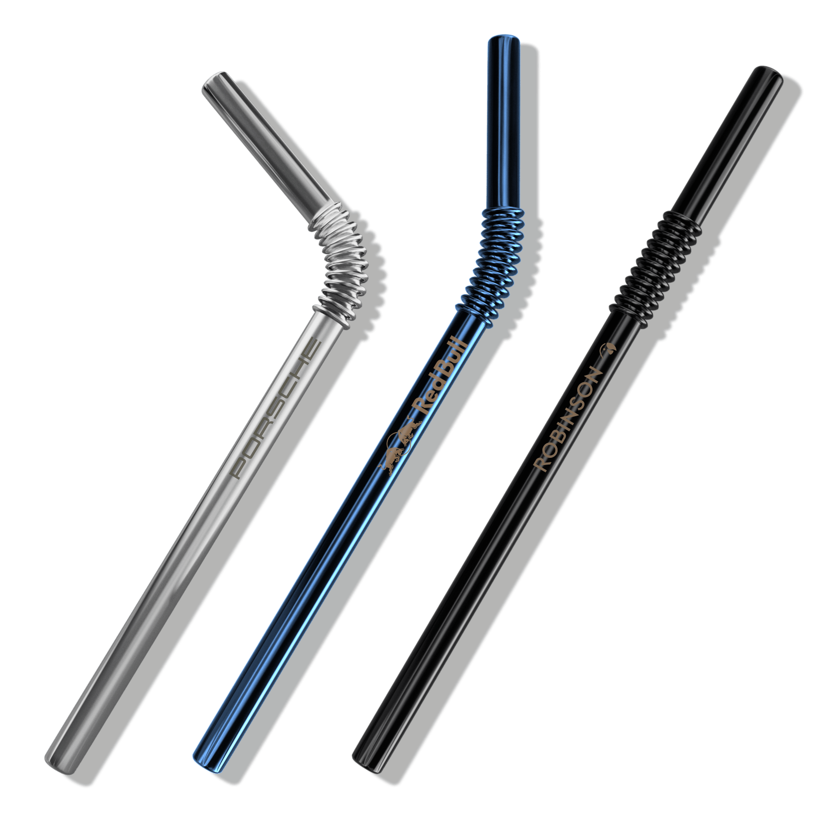 Trinkhalme mit Gravur (lose) - KNYG - Straws with a Twist